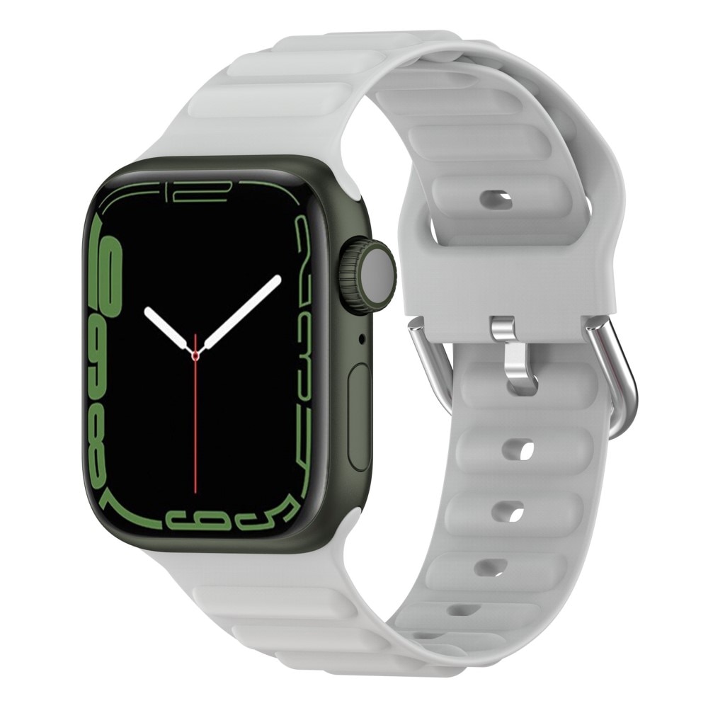 Resistant Silikonearmbånd Apple Watch 45mm Series 7 grå