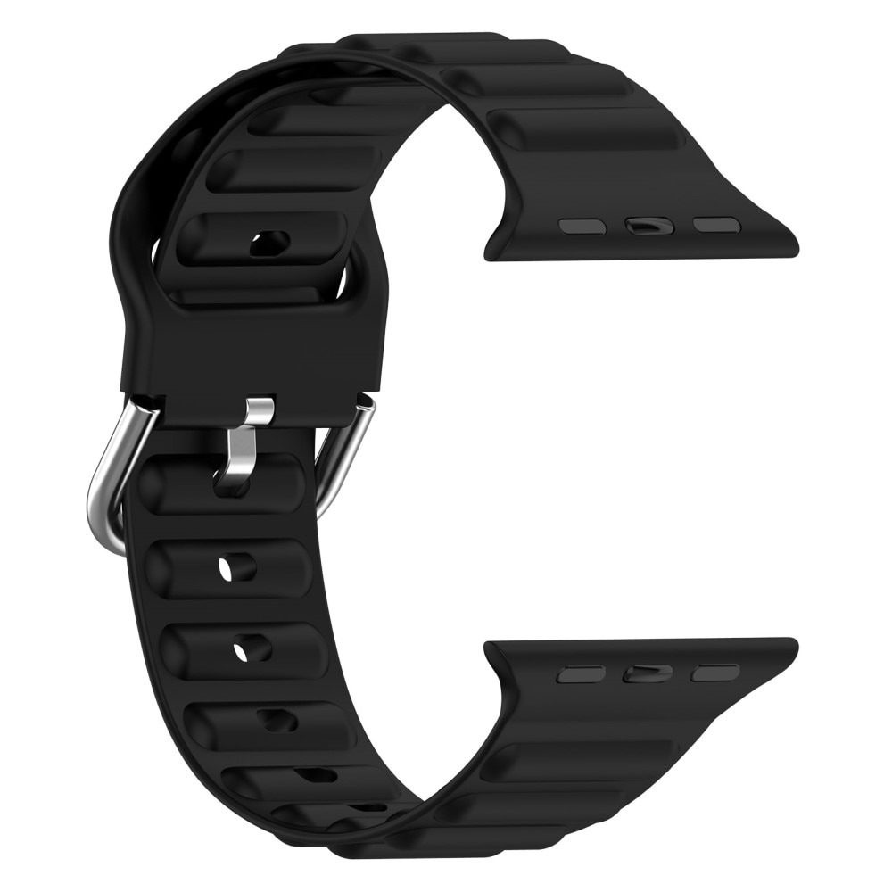 Resistant Silikonearmbånd Apple Watch 41mm Series 8 sort