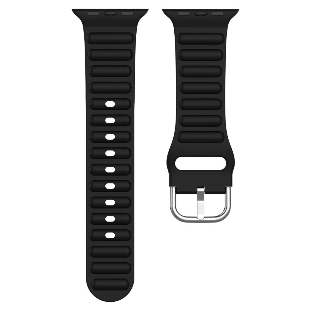 Resistant Silikonearmbånd Apple Watch 38mm sort