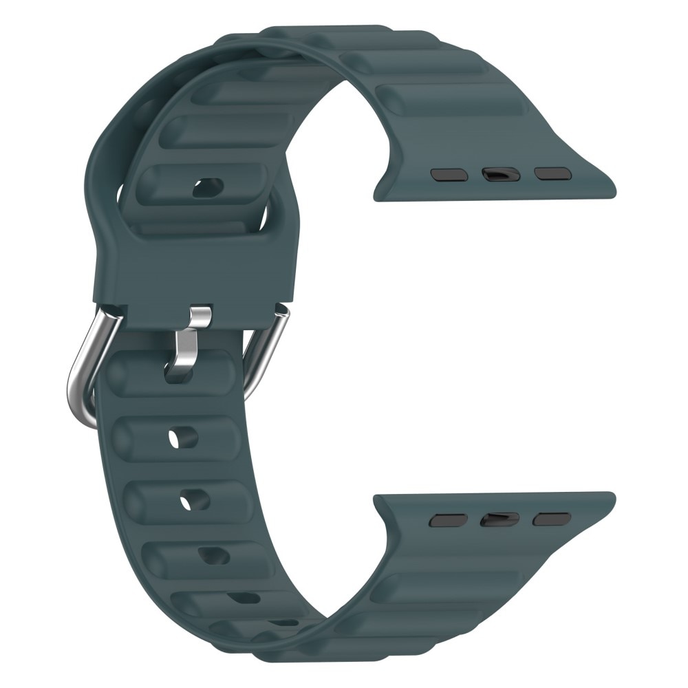 Resistant Silikonearmbånd Apple Watch 41mm Series 8 mørkegrøn