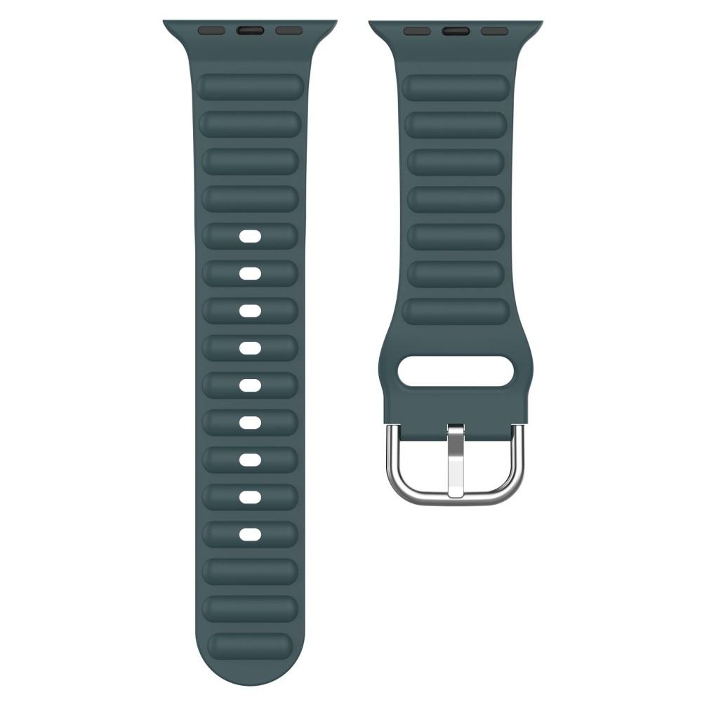 Resistant Silikonearmbånd Apple Watch 41mm Series 8 mørkegrøn