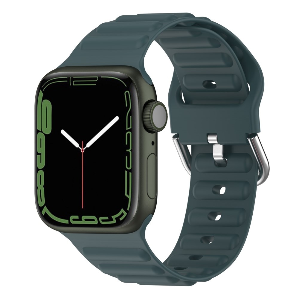 Resistant Silikonearmbånd Apple Watch 41mm Series 8 mørkegrøn