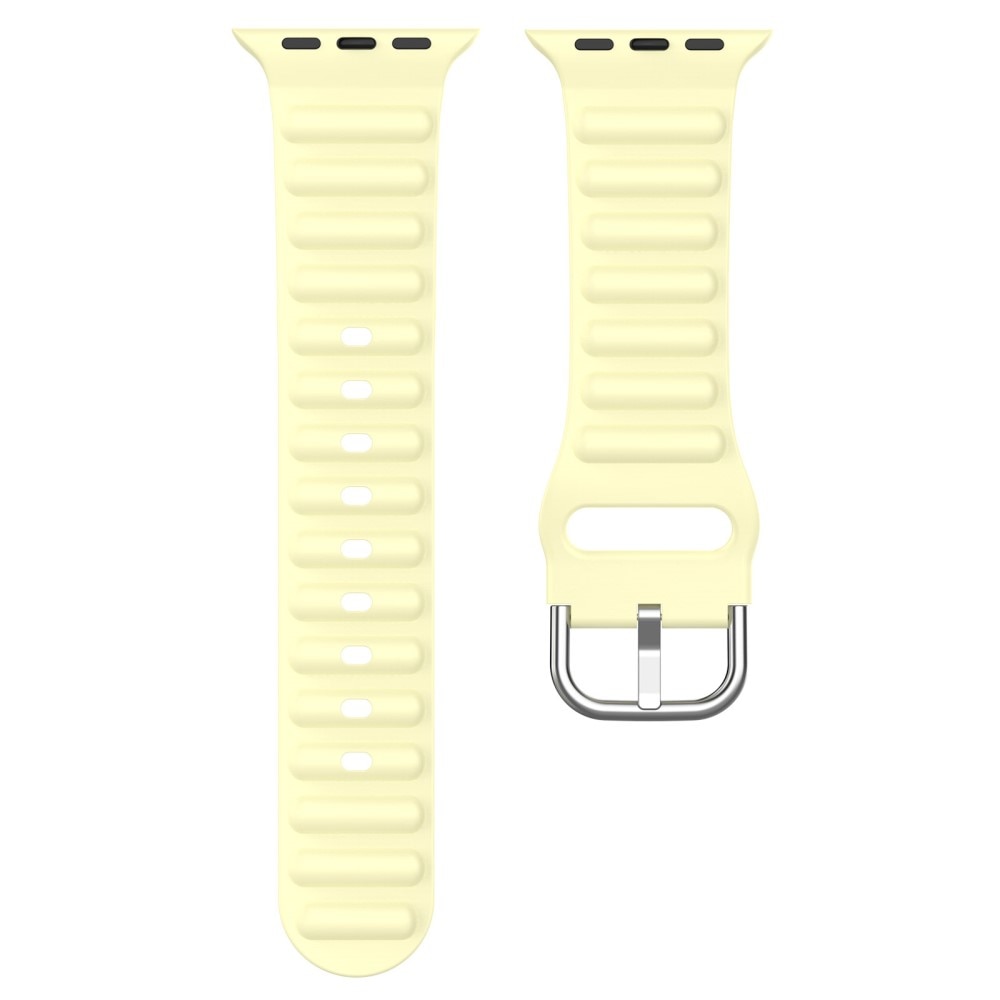 Resistant Silikonearmbånd Apple Watch 41mm Series 9 gul