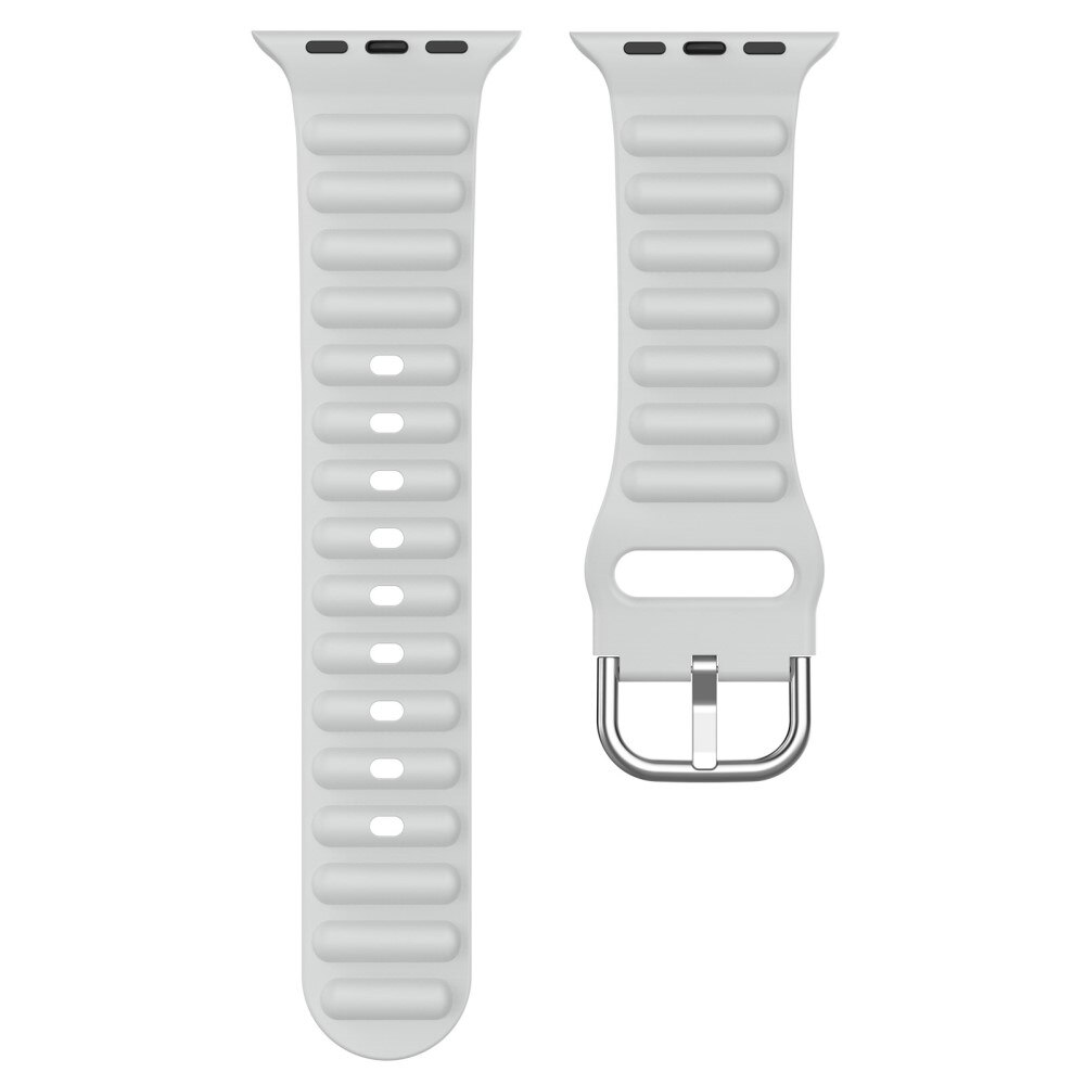 Resistant Silikonearmbånd Apple Watch 41mm Series 9 grå