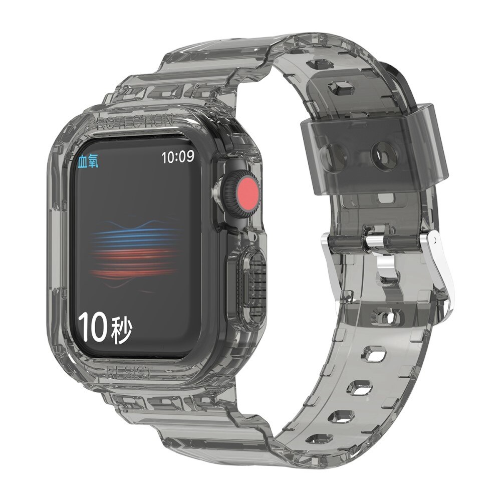 Apple Watch 44mm Crystal Cover + Armbånd grå