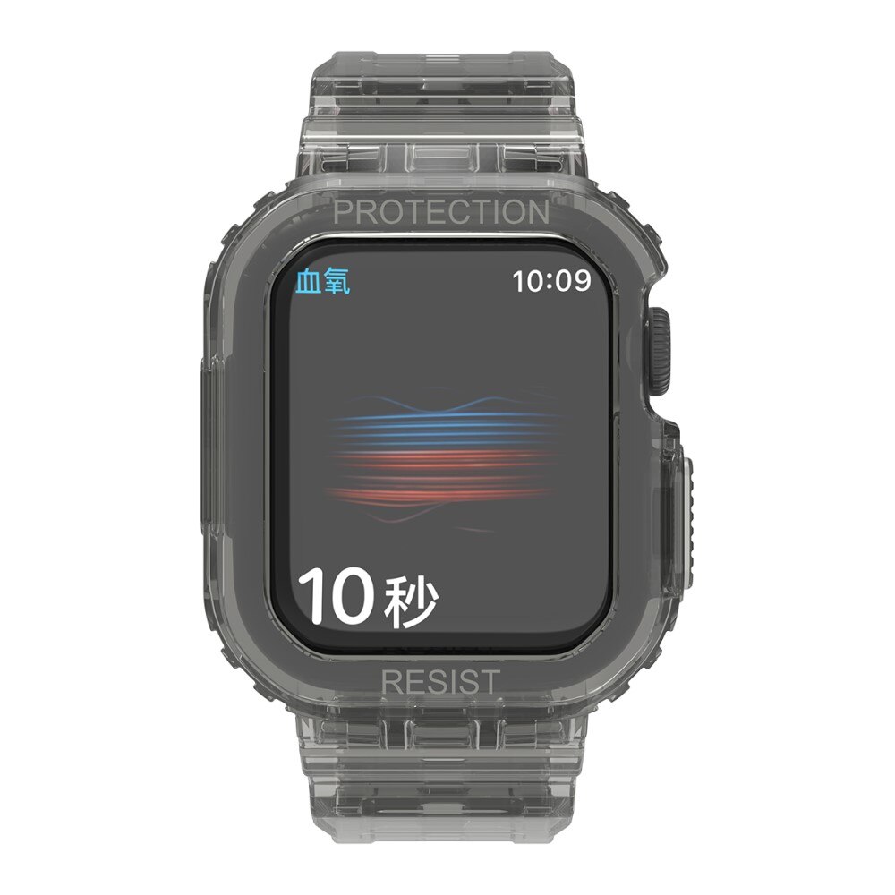 Apple Watch 44mm Crystal Cover + Armbånd grå
