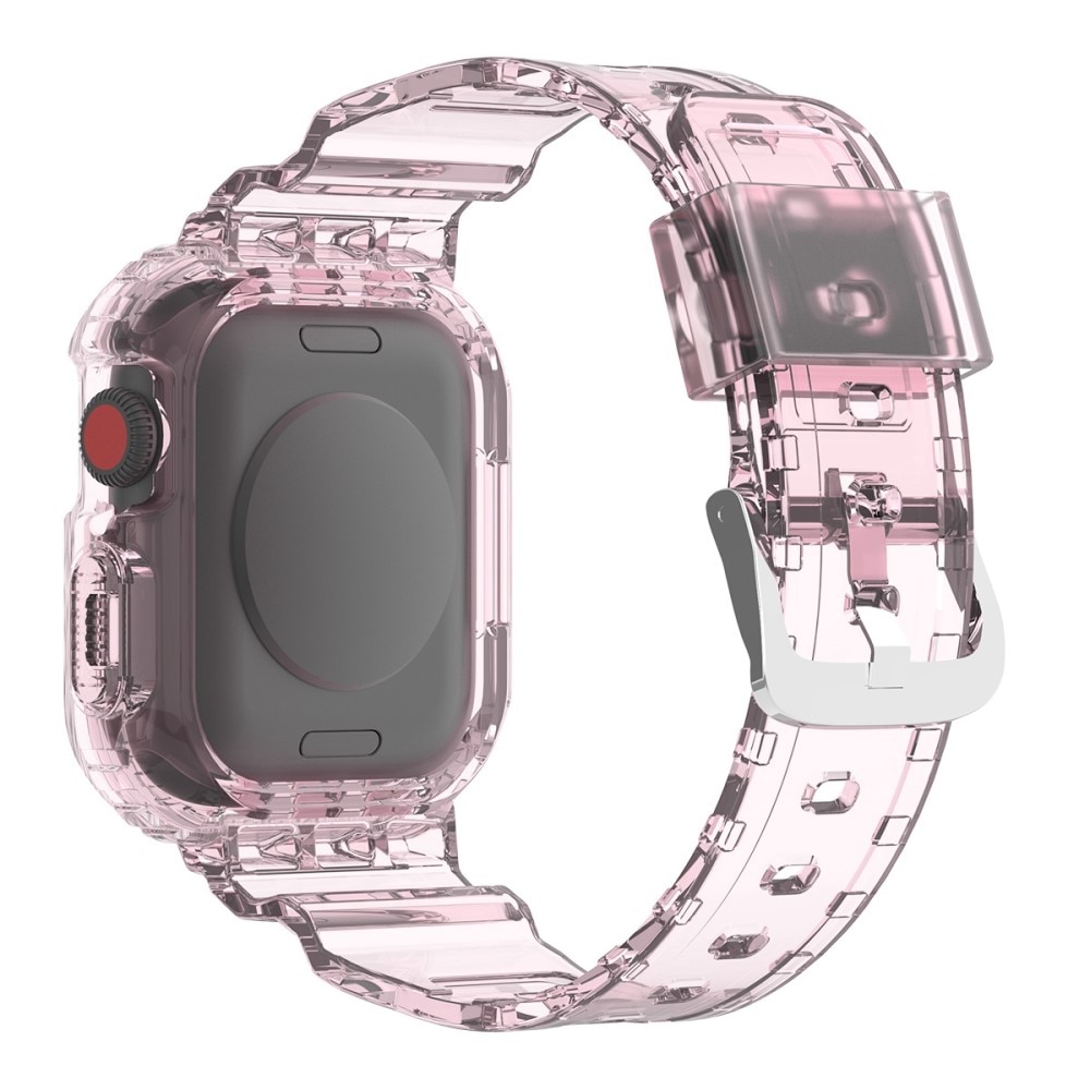 Apple Watch SE 44mm Crystal Cover + Armbånd lyserød