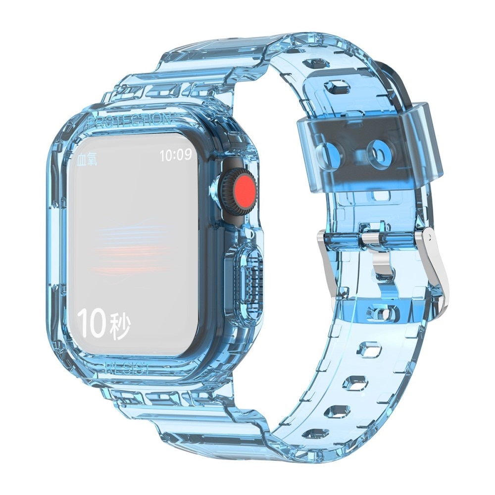 Apple Watch 45mm Series 7 Crystal Cover + Armbånd blå