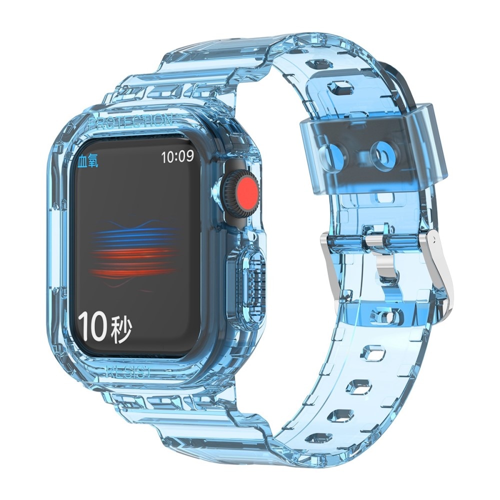 Apple Watch 45mm Series 7 Crystal Cover + Armbånd blå