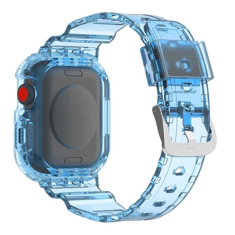 Apple Watch 45mm Series 7 Crystal Cover + Armbånd blå