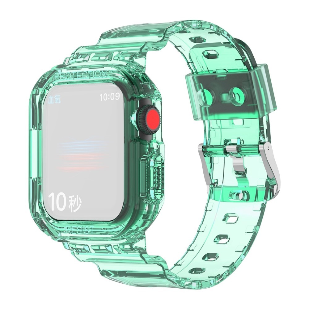 Apple Watch 45mm Series 7 Crystal Cover + Armbånd grøn