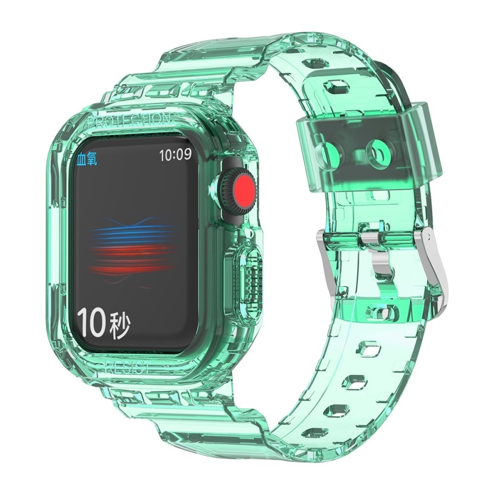 Apple Watch 45mm Series 7 Crystal Cover + Armbånd grøn