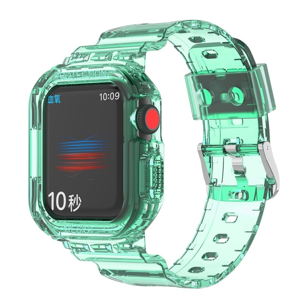 Apple Watch 45mm Series 9 Crystal Cover + Armbånd grøn