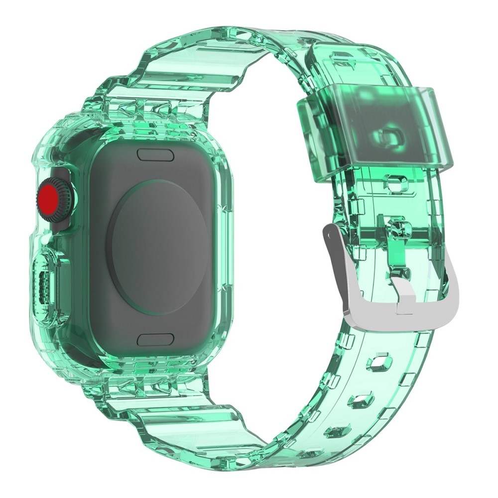 Apple Watch 45mm Series 7 Crystal Cover + Armbånd grøn