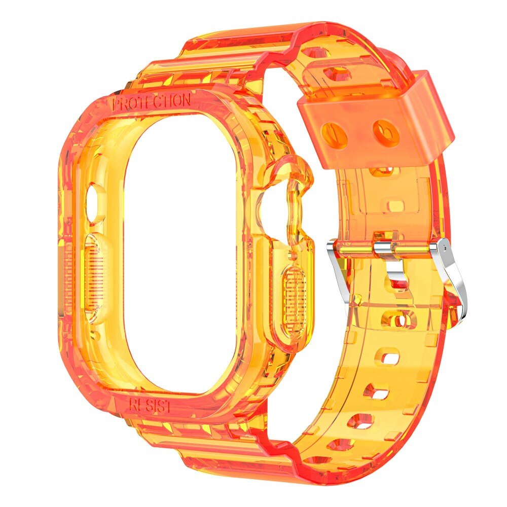Apple Watch Ultra 49mm Crystal Cover+Armbånd orange