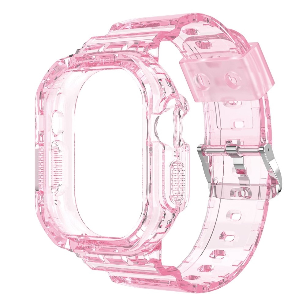Apple Watch Ultra 49mm Crystal Cover+Armbånd lyserød