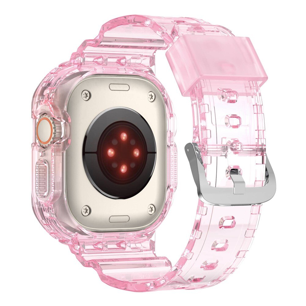 Apple Watch Ultra 49mm Crystal Cover+Armbånd lyserød
