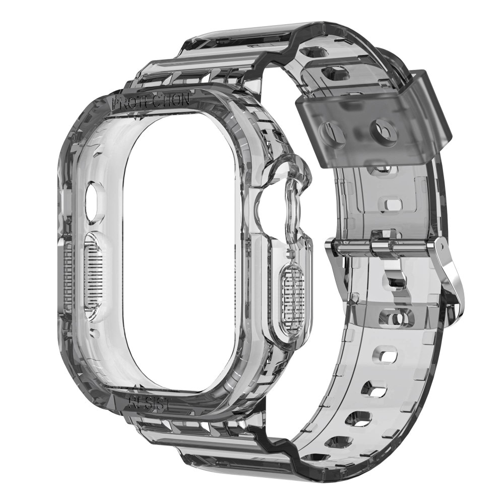 Apple Watch Ultra 49mm Crystal Cover+Armbånd grå