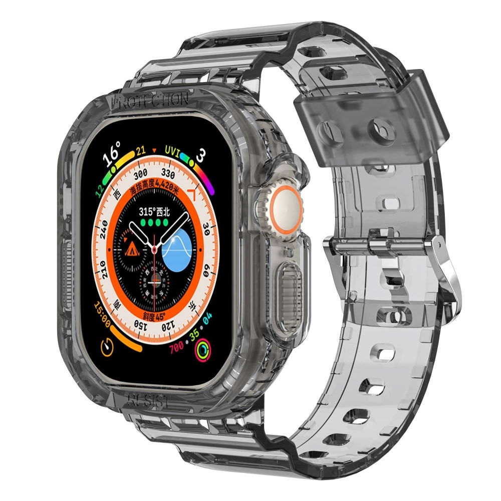 Apple Watch Ultra 49mm Crystal Cover+Armbånd grå