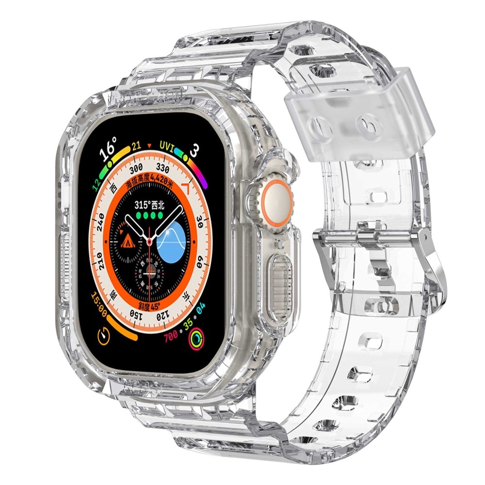 Apple Watch Ultra 49mm Crystal Cover+Armbånd gennemsigtig