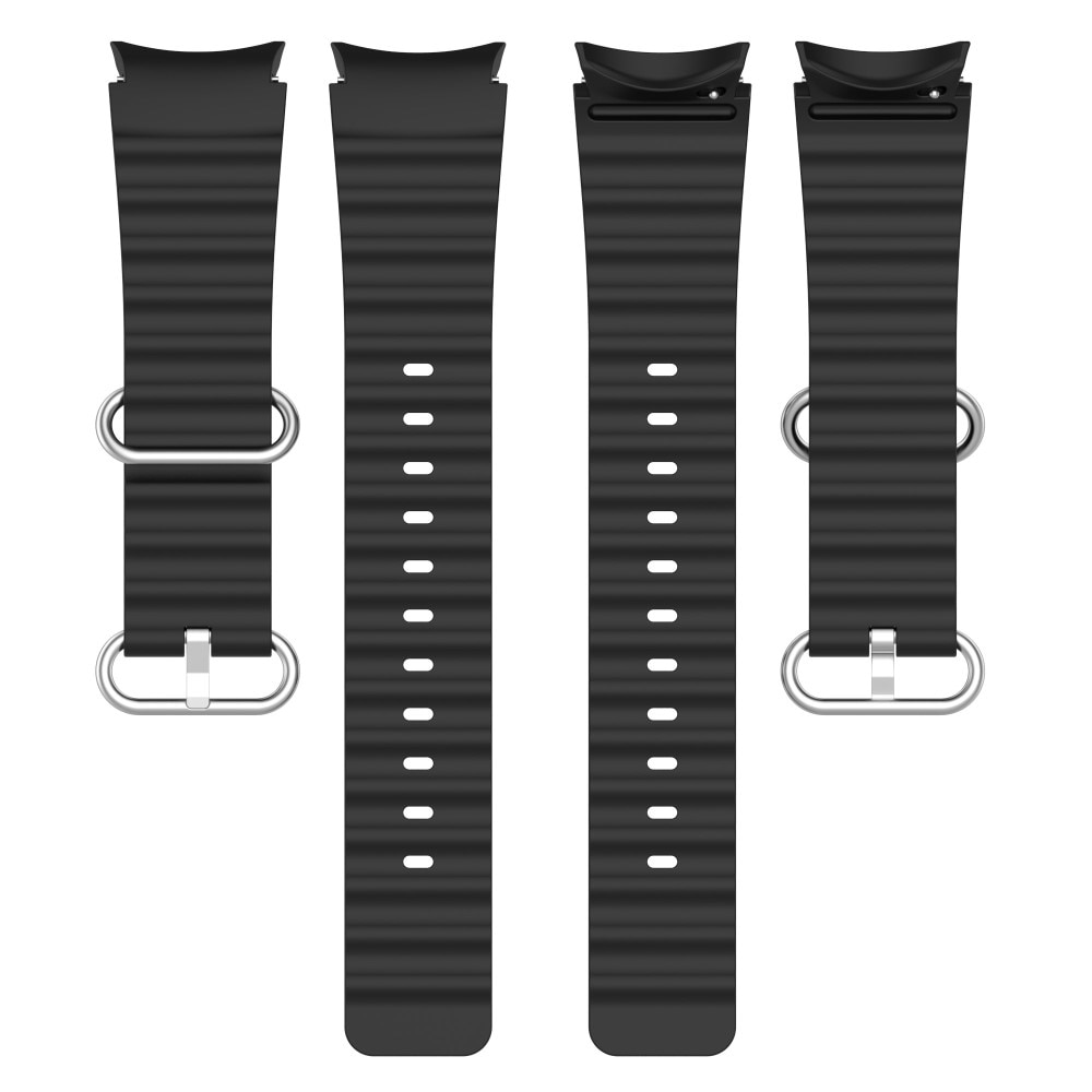 Full Fit Resistant Silikonearmbånd Samsung Galaxy Watch 5 Pro 45mm sort