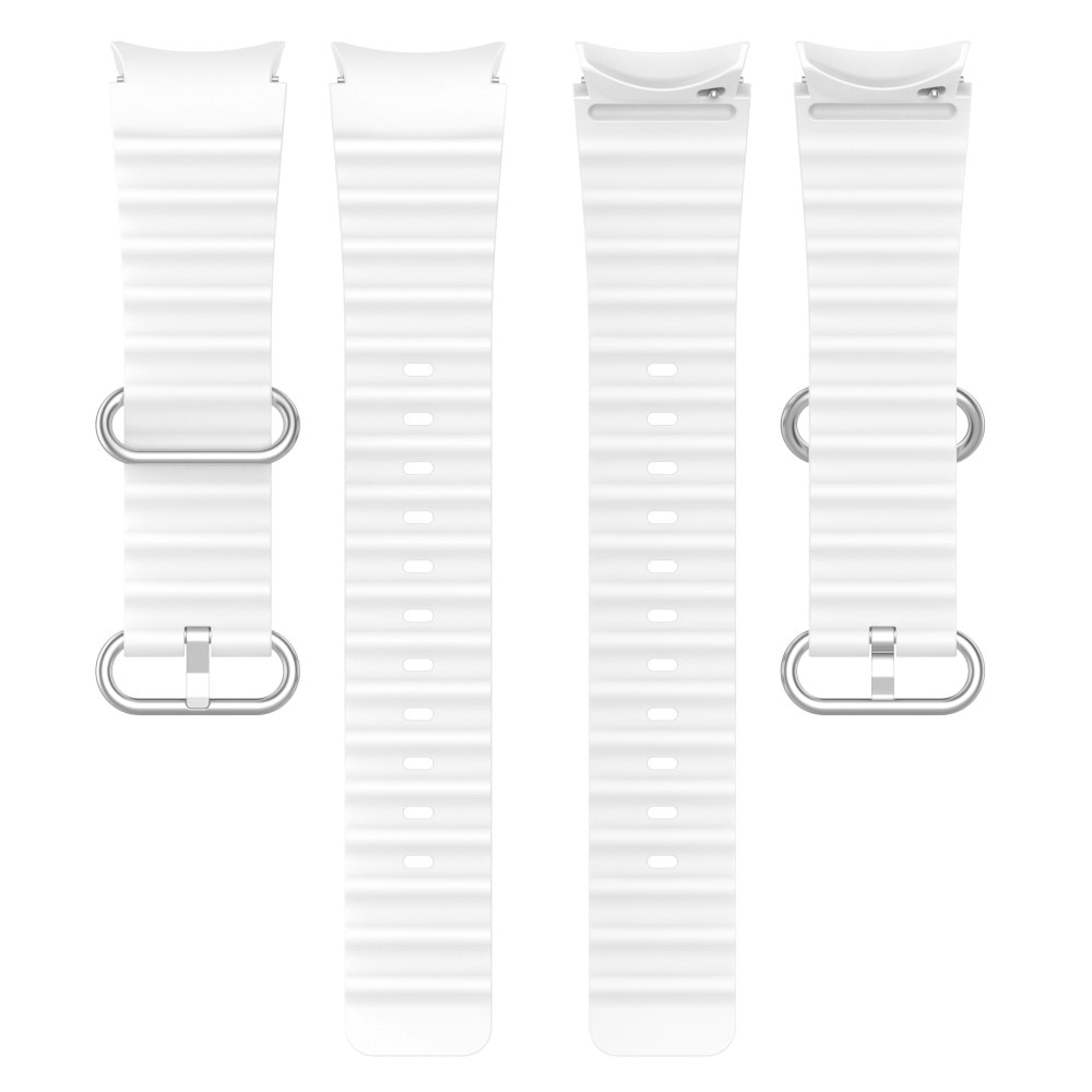 Full Fit Resistant Silikonearmbånd Samsung Galaxy Watch 5 Pro 45mm hvid