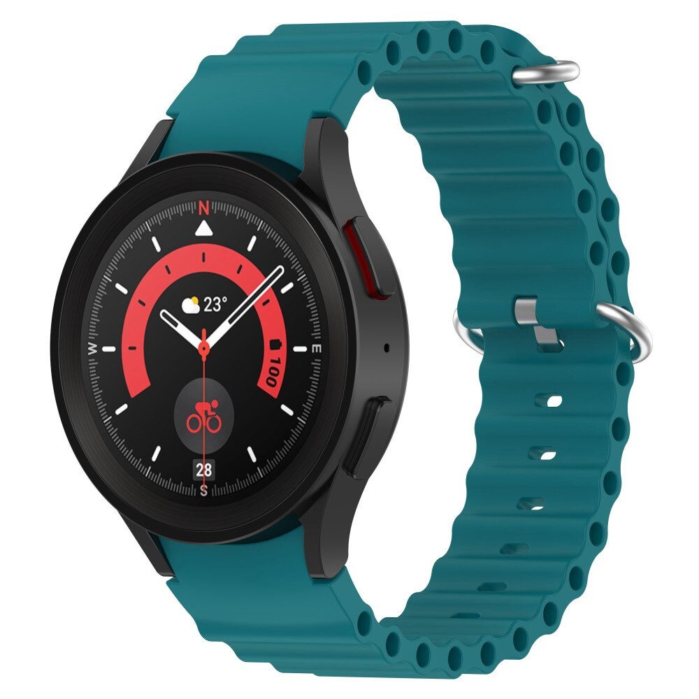 Full Fit Resistant Silikonearmbånd Samsung Galaxy Watch 4 44mm grøn