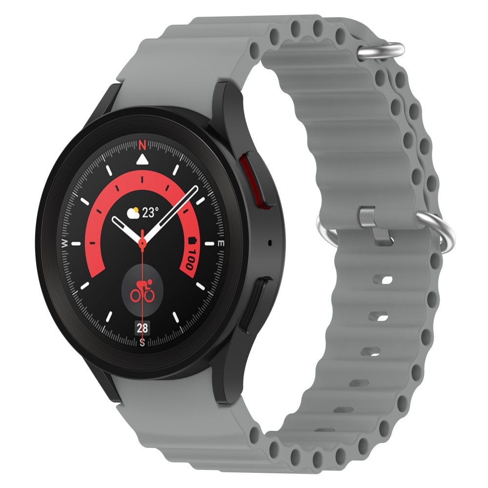 Full Fit Resistant Silikonearmbånd Samsung Galaxy Watch 6 Classic 47mm grå