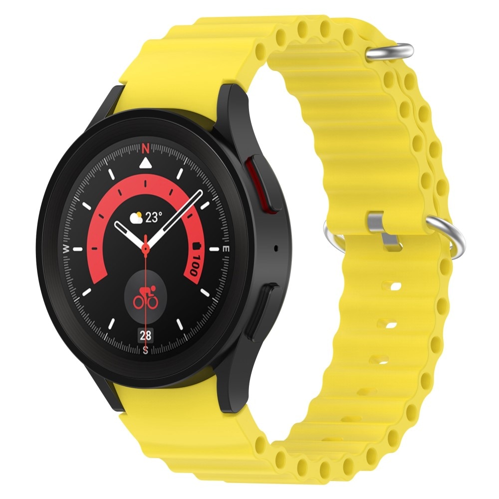 Full Fit Resistant Silikonearmbånd Samsung Galaxy Watch 4 44mm gul