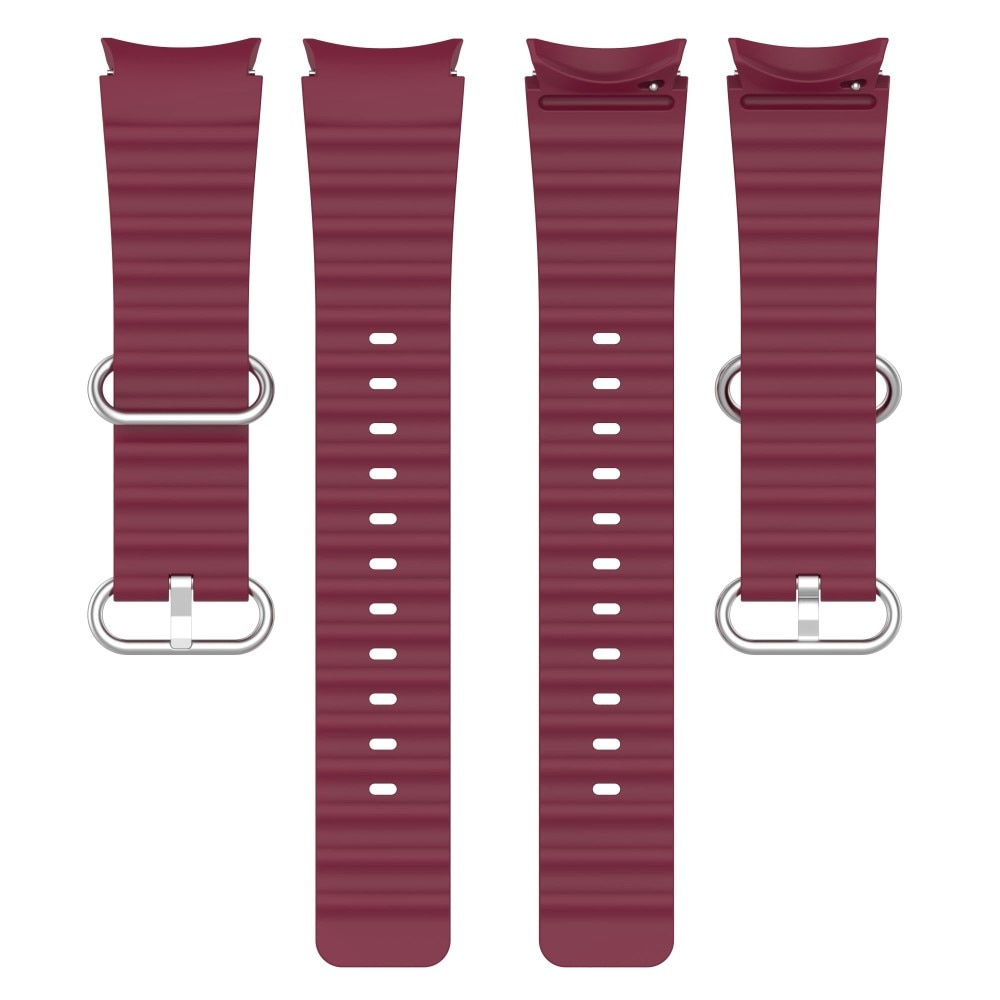 Full Fit Resistant Silikonearmbånd Samsung Galaxy Watch 6 44mm bordeaux