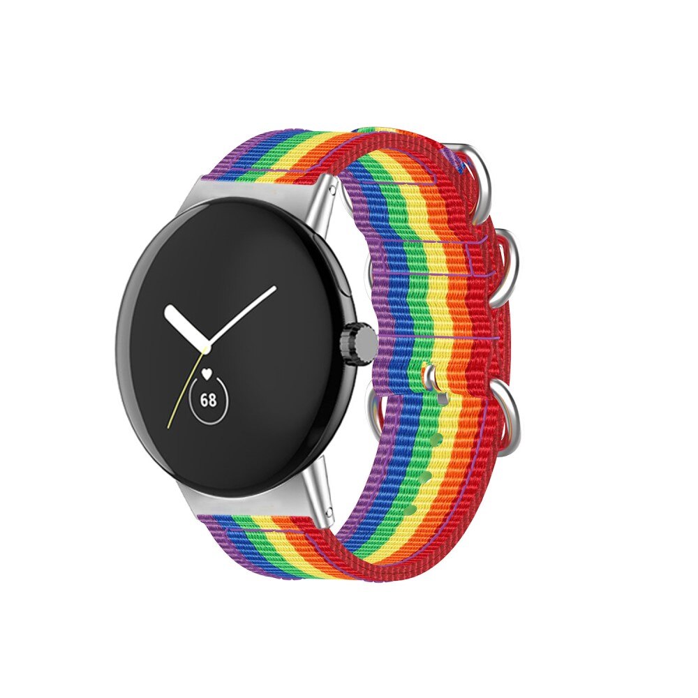 Nato armbånd Google Pixel Watch 2 regnbue