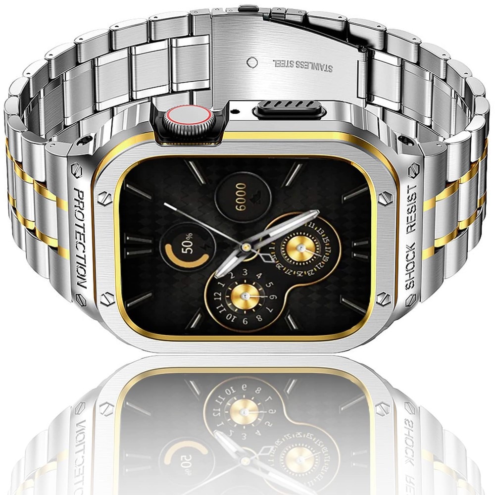 Apple Watch SE 44mm Full Metal Armbånd sølv/guld