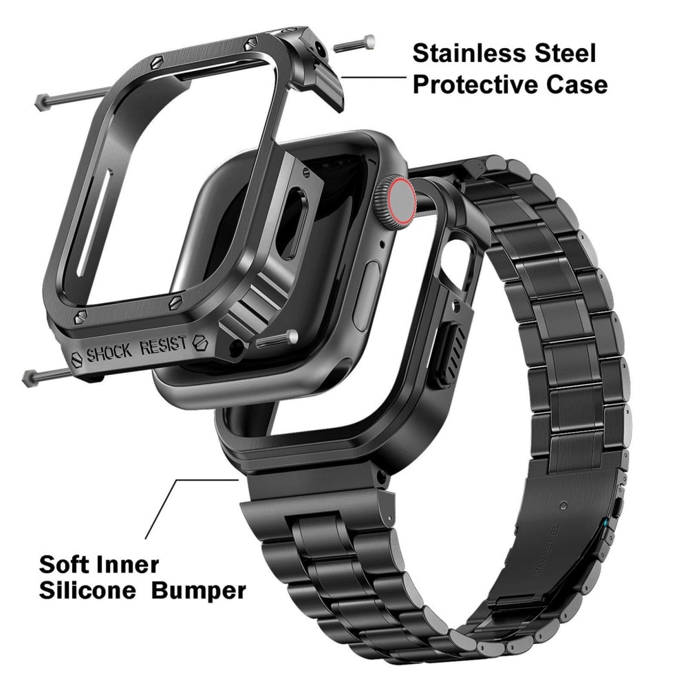 Apple Watch 41mm Series 7 Full Metal Armbånd sort