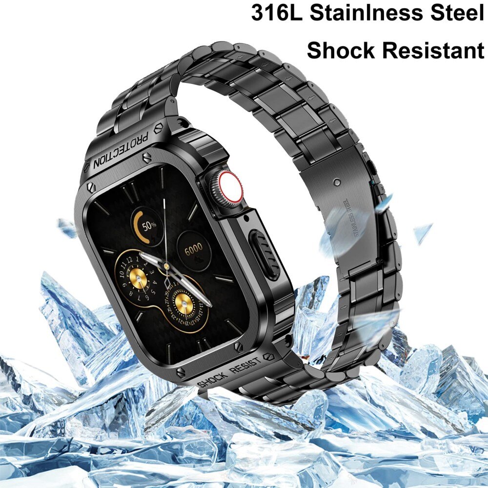 Apple Watch 41mm Series 7 Full Metal Armbånd sort