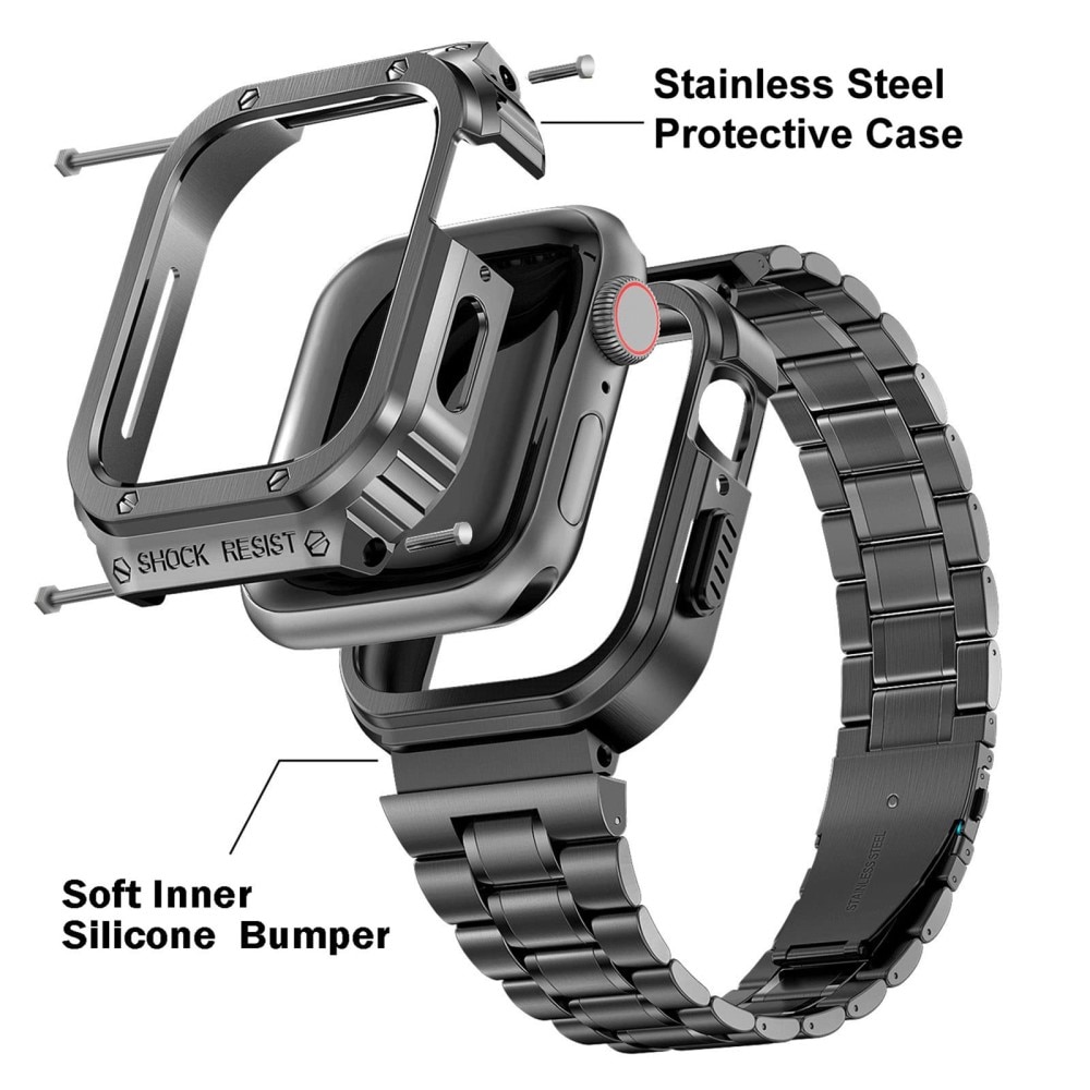 Apple Watch 41mm Series 9 Full Metal Armbånd mørkegrå