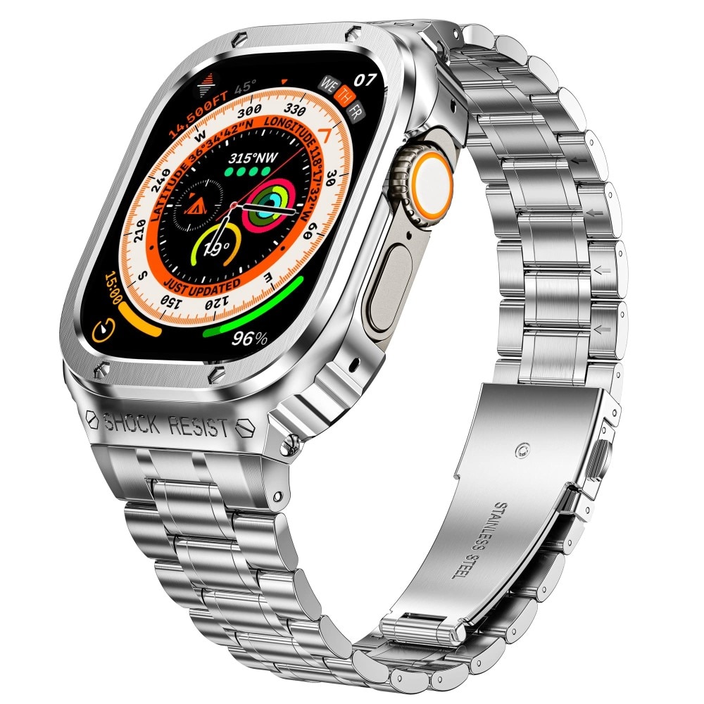 Apple Watch 41mm Series 9 Full Metal Armbånd sølv