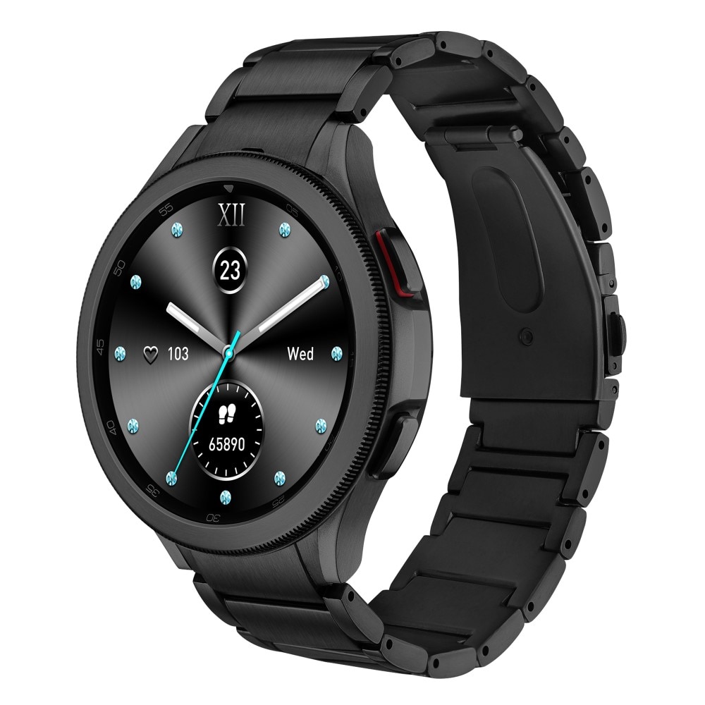 Full Fit Titaniumarmbånd Samsung Galaxy Watch 4 Classic 46mm sort