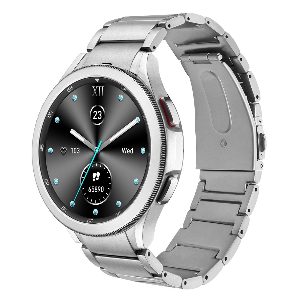 Full Fit Titaniumarmbånd Samsung Galaxy Watch 4 44mm sølv