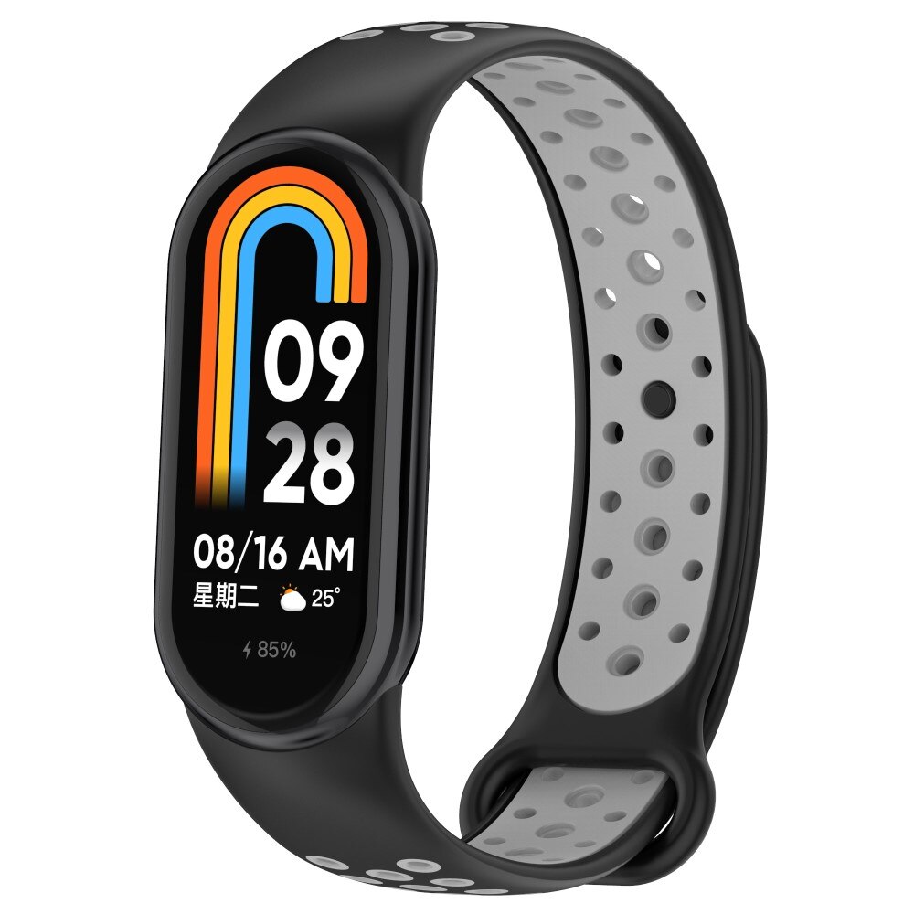 Silikonearmbånd Sport Xiaomi Smart Band 8 grå