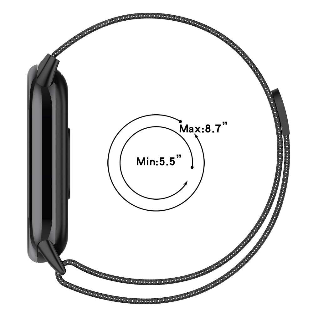 Armbånd Milanese Xiaomi Smart Band 8 Sort