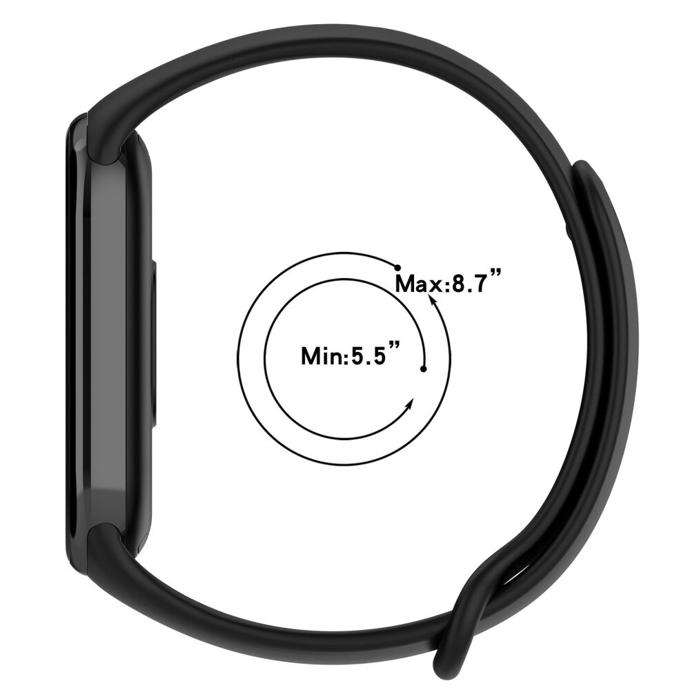 Rem af silikone til Xiaomi Smart Band 8 sort