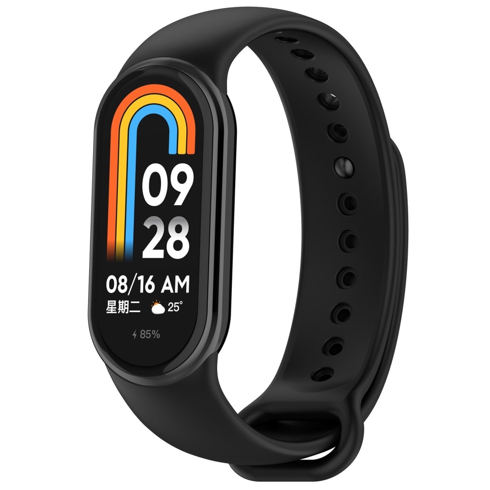 Rem af silikone til Xiaomi Smart Band 8 sort