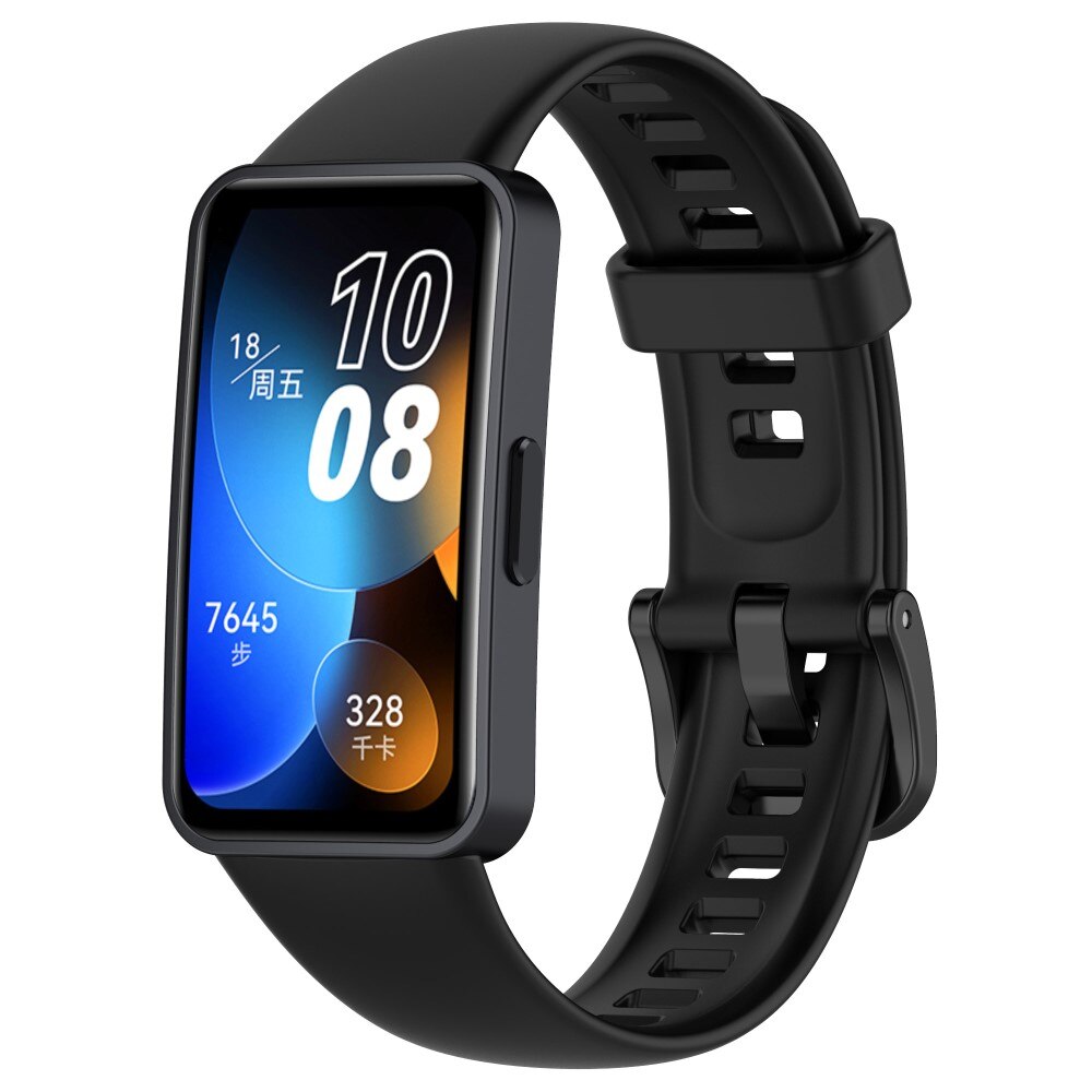 Rem af silikone til Huawei Band 8 sort