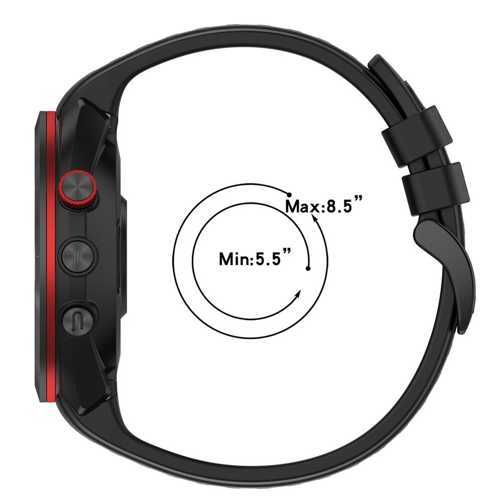 Rem af silikone til Garmin Approach S70 42mm Sort