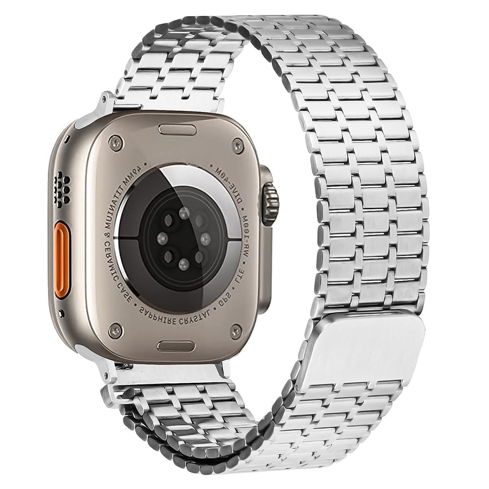 Business Magnetic Armbånd Apple Watch 45mm Series 7 sølv