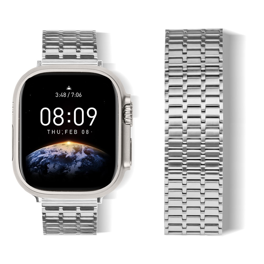 Business Magnetic Armbånd Apple Watch 45mm Series 7 sølv