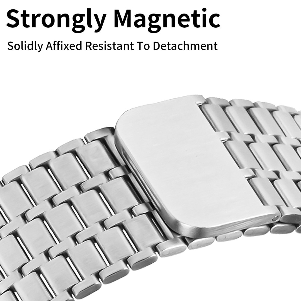Business Magnetic Armbånd Apple Watch 45mm Series 9 sølv