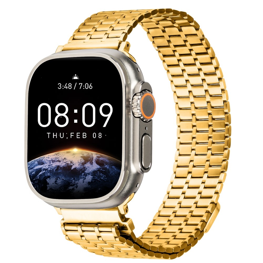 Business Magnetic Armbånd Apple Watch 45mm Series 7 guld