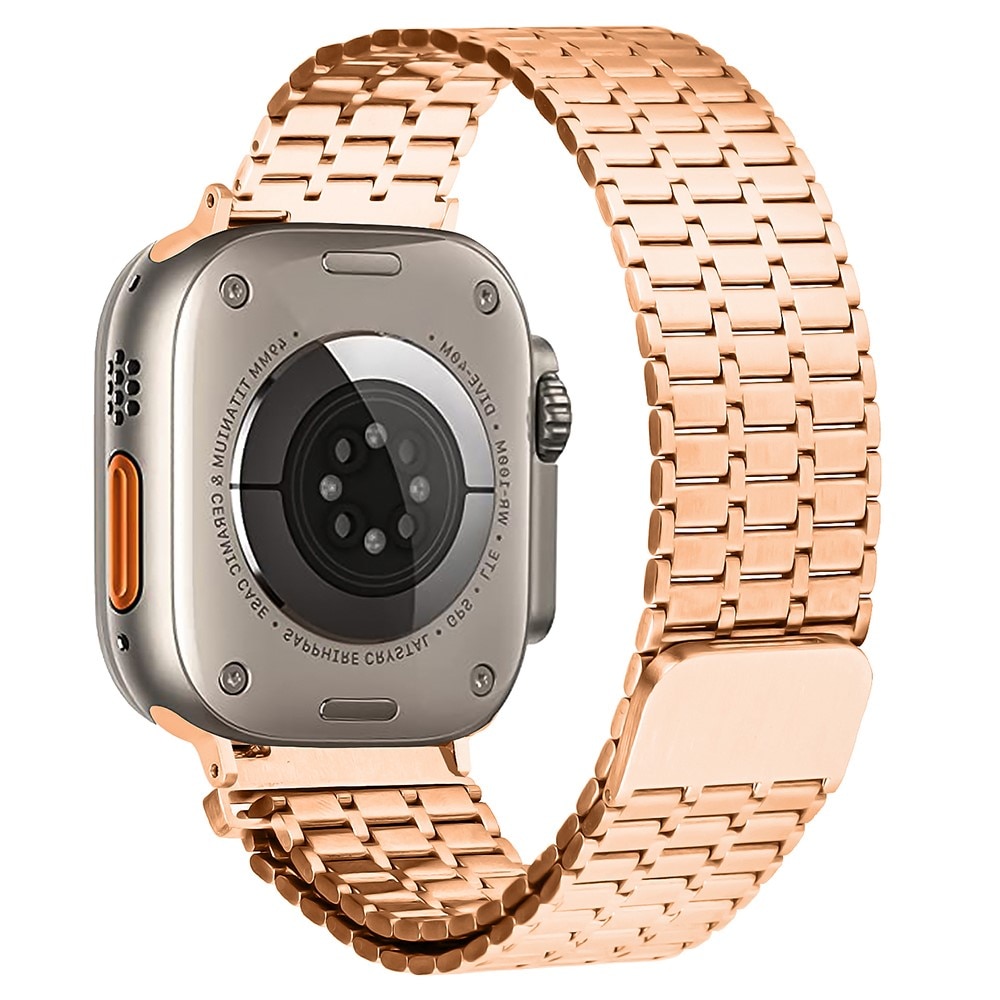 Business Magnetic Armbånd Apple Watch 45mm Series 9 rose guld