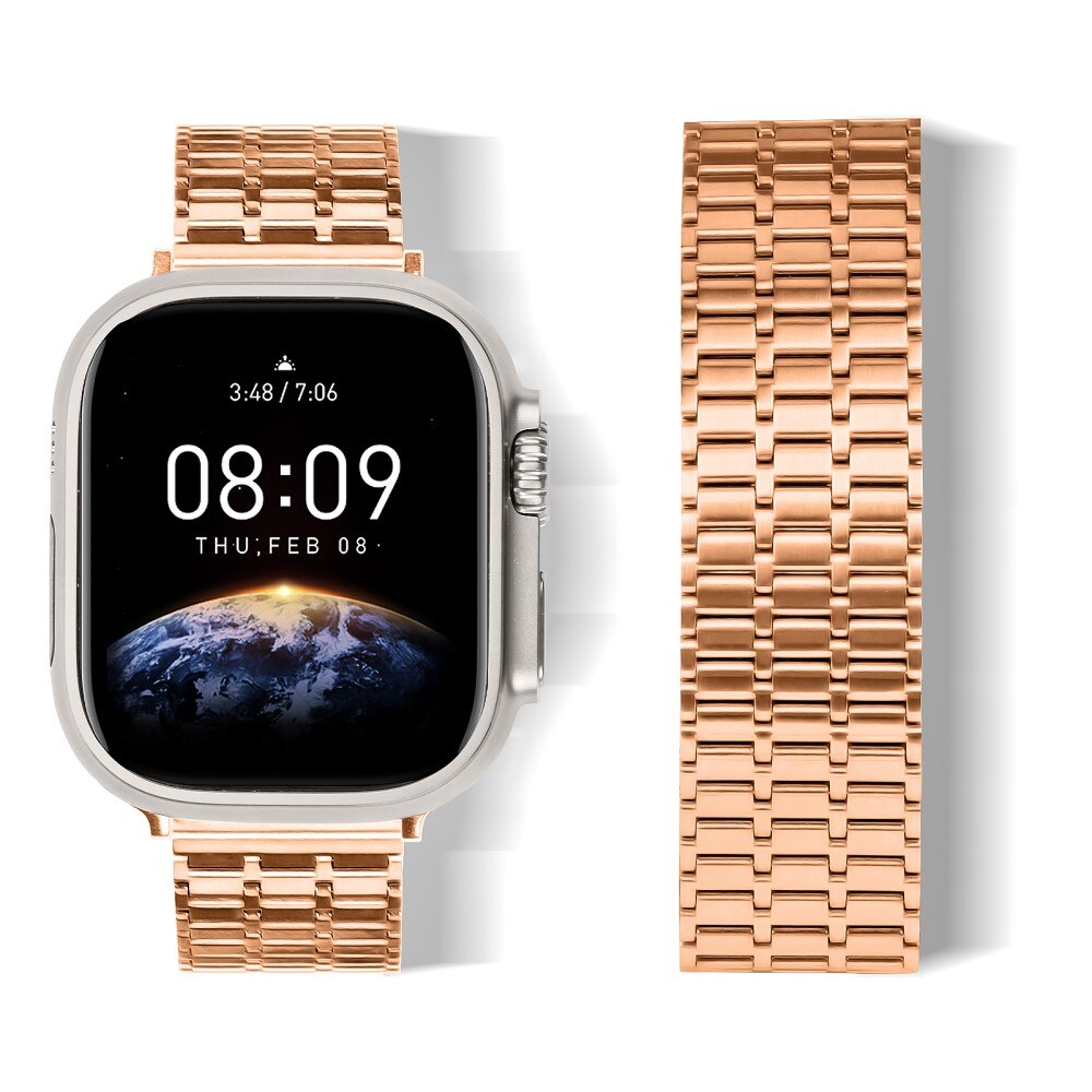 Business Magnetic Armbånd Apple Watch 45mm Series 9 rose guld